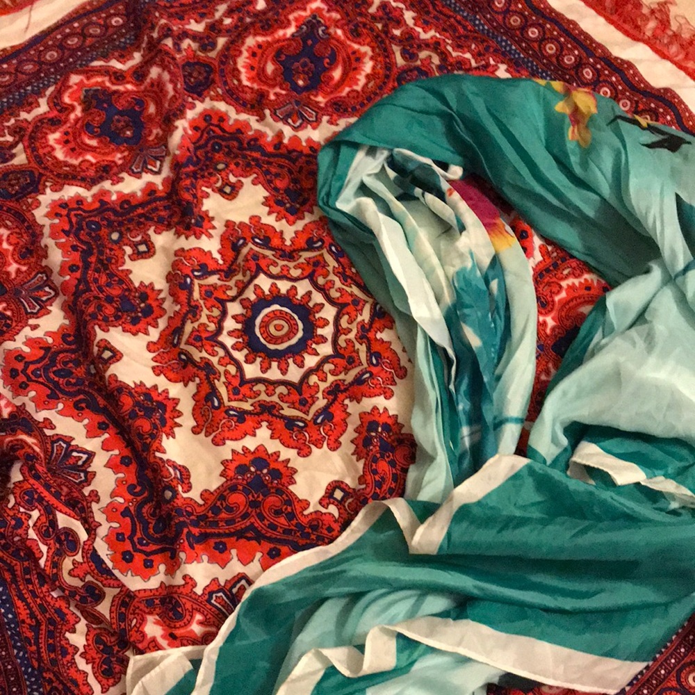 Two square scarves